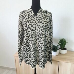 Fate Black and Cream Leopard Print Sweater